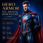 Future Hero Armor Bust - 3D Model STL for Cosplay Printing, Digital Download, Customizable Hero Statue, Detailed Sculpture for Collectors - Image 2