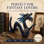 Dragon SVG Laser Cut File, 3D Dragon Skeleton Puzzle Dxf Eps CDR AI, Layered Dragon Template Digital Download - Image 2