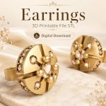 Earrings STL File for 3D Printing, Printable Jewelry Digital Download, DIY Accessories