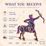 Sagittarius SVG Laser Cut File, 3D Centaur Archer Zodiac Wood Craft, Dxf Eps CDR AI Digital Download - Image 4