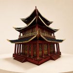 Wooden Pagoda Model Laser Cut Files | SvG DxF Ai DwG Templates | Wooden models home ornament | DIY 3D Puzzle | Digital Download - Image 8