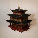 Wooden Pagoda Model Laser Cut Files | SvG DxF Ai DwG Templates | Wooden models home ornament | DIY 3D Puzzle | Digital Download - Image 6