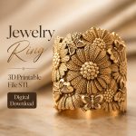 Jewelry Ring STL File for 3D Printing, Printable Ring Design Digital Download, DIY Fashion Jewelry, Customizable Accessory STL