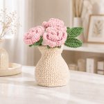 Crochet Rose Vase PDF Pattern | DIY Handmade Flower Vase Tutorial | Instant Digital Download | Beginner-Friendly Macrame Pattern - Image 2