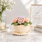 Rose Bloom Teacup Crochet Pattern | PDF Flower Cup DIY | Amigurumi Tea Cup Flowers | Handmade Craft Digital Download - Image 5
