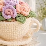 Rose Bloom Teacup Crochet Pattern | PDF Flower Cup DIY | Amigurumi Tea Cup Flowers | Handmade Craft Digital Download - Image 4