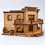 Wild West Saloon Model Laser Cut Files AI DXF SvG DwG | 3D DIY Wooden Western Town Building Kit | Digital Download - Image 7