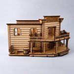 Wild West Saloon Model Laser Cut Files AI DXF SvG DwG | 3D DIY Wooden Western Town Building Kit | Digital Download - Image 6