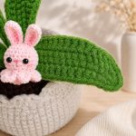 Bunny Bellflower Pot Crochet Pattern PDF, Amigurumi Bunny Flower Pot, Easter Bunny Crochet Pattern, Handmade Plant Decor - Image 5