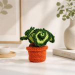Red Bellflowers Coaster Pot Crochet PDF Pattern, Flower Pot and Cup Coaster Pattern, Floral Crochet Home Decor DIY - Image 3