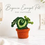 Red Bellflowers Coaster Pot Crochet PDF Pattern, Flower Pot and Cup Coaster Pattern, Floral Crochet Home Decor DIY