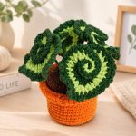 Red Bellflowers Coaster Pot Crochet PDF Pattern, Flower Pot and Cup Coaster Pattern, Floral Crochet Home Decor DIY - Image 4