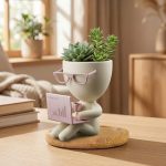 Robert Notebook Planter STL for 3D Printing, Cute Desk Buddy Succulent Pot, Funny Office Decor Plant Holder, Digital Download - Image 5