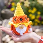 Crochet pattern sunflower gnome candy keeper, Flower gnome amigurumi pattern, Holiday crochet decor PDF - Image 4
