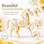 White Horse SVG Laser Cut File, 3D Wooden Horse Display Dxf Eps CDR AI, Equestrian Decor Digital Download - Image 4