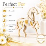 White Horse SVG Laser Cut File, 3D Wooden Horse Display Dxf Eps CDR AI, Equestrian Decor Digital Download - Image 6