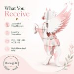 Winged Horse SVG Laser Cut File, 3D Pegasus Wooden Display Dxf Eps CDR AI, Fantasy Horse Digital Download - Image 6