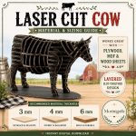 Cow SVG Laser Cut File, 3D Farmhouse Cow Decor Dxf Eps CDR AI, Barn Animal Template Digital Download - Image 7