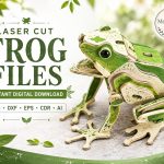 Frog SVG Laser Cut File, 3D Frog Garden Wood Craft Dxf Eps Cdr AI, MDF Plywood Digital Download