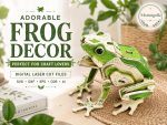 Frog SVG Laser Cut File, 3D Frog Garden Wood Craft Dxf Eps Cdr AI, MDF Plywood Digital Download - Image 3
