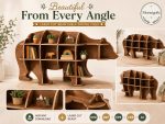 Bear Shelf SVG Laser Cut File, 3D Bear Bookshelf Dxf Eps CDR AI, Woodland Nursery Shelf Digital Download - Image 9