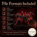 Fire Ant SVG Laser Cut File, 3D Insect Wood Puzzle Dxf Eps CDR AI, Layered Ant Display Digital Download - Image 6