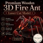Fire Ant SVG Laser Cut File, 3D Insect Wood Puzzle Dxf Eps CDR AI, Layered Ant Display Digital Download - Image 4