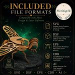 Bee SVG Laser Cut File, 3D Bee Wood Puzzle Dxf Eps CDR AI, Bumble Bee Insect Craft Digital Download - Image 5