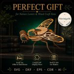 Bee SVG Laser Cut File, 3D Bee Wood Puzzle Dxf Eps CDR AI, Bumble Bee Insect Craft Digital Download - Image 7