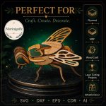 Bee SVG Laser Cut File, 3D Bee Wood Puzzle Dxf Eps CDR AI, Bumble Bee Insect Craft Digital Download - Image 8
