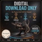 Mouse SVG Laser Cut File, 3D Slot Together Mouse Wood Craft Dxf Eps CDR AI, Small Animal Digital Download - Image 4
