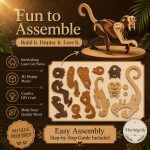 Monkey SVG Laser Cut File, 3D Monkey Wood Puzzle Dxf Eps CDR AI, Jungle Animal Craft Digital Download - Image 8