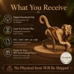 Monkey SVG Laser Cut File, 3D Monkey Wood Puzzle Dxf Eps CDR AI, Jungle Animal Craft Digital Download - Image 2