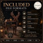 Deer Shelf SVG Laser Cut File, 3D Deer Bookshelf Dxf Eps CDR AI, Woodland Storage Shelf Digital Download - Image 6