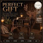 Deer Shelf SVG Laser Cut File, 3D Deer Bookshelf Dxf Eps CDR AI, Woodland Storage Shelf Digital Download - Image 9