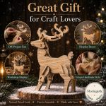 Deer SVG Laser Cut File, 3D Stag Wooden Display Dxf Eps CDR AI, Woodland Decor Digital Download - Image 9
