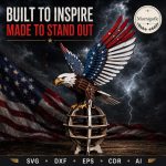 Eagle SVG Laser Cut File, 3D Bald Eagle Patriotic Display Dxf Eps CDR AI, Freedom Decor Digital Download - Image 4