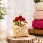 Crochet Flower Pouch PDF Pattern, Mini Purse Keychain Tutorial, Red Rose Bag Charm Crochet Pattern, Floral Gift Download - Image 2