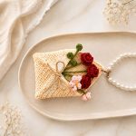 Crochet Flower Pouch PDF Pattern, Mini Purse Keychain Tutorial, Red Rose Bag Charm Crochet Pattern, Floral Gift Download - Image 3