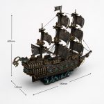 Ghost Ship Wooden Model Kit DIY | Laser Cut Pirate Ship Plans | Dark Fantasy Decor | SvG DxF AI DWG Files - Image 4