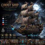 Ghost Ship Wooden Model Kit DIY | Laser Cut Pirate Ship Plans | Dark Fantasy Decor | SvG DxF AI DWG Files