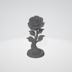Rose Flower STL File, Romantic Floral 3D Print Model, Elegant Rose Figurine Digital Download, Printable Home Decor Gift - Image 6