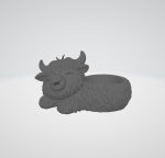 Yarn Buddy Highland Cow STL File, Cute Crochet Yarn Holder, Knitting Organizer, 3D Print Digital Download - Image 5