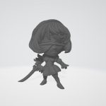 Yorha 2B Inspired Chibi STL, Cute Android Anime Model, 3D Printable Collectible Figure - Image 6