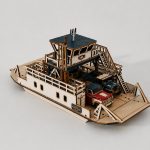 Ferry Boat Laser Cut Files SvG DxF AI DWG | Wooden Ferry Model Kit | Coastal Harbor Boat DIY | 3D Laser Cut Template - Image 3