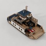 Ferry Boat Laser Cut Files SvG DxF AI DWG | Wooden Ferry Model Kit | Coastal Harbor Boat DIY | 3D Laser Cut Template - Image 6