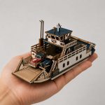 Ferry Boat Laser Cut Files SvG DxF AI DWG | Wooden Ferry Model Kit | Coastal Harbor Boat DIY | 3D Laser Cut Template - Image 5