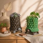 Geometric Turtle Planter STL, Succulent Pot for 3D Printing, Modern Turtle Planter Digital Download, Cute Animal Planter STL - Image 4