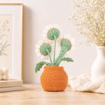 Pumpkin Daisy Pot Crochet Pattern PDF, Halloween Crochet Flower Pot, Fall Amigurumi Decor, Cute Pumpkin Daisy Pattern - Image 5