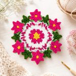 Poinsettia Crochet Pattern PDF, Christmas Flower Coaster Pot, Crochet Plant Pattern, Holiday Home Decor Digital Download - Image 4
